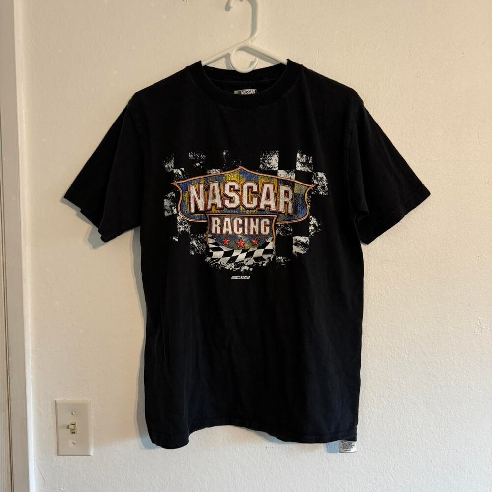 Nascar racing y2k black short sleeve t shirt men's medium